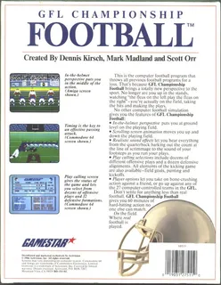 GFL Championship Football - Dos