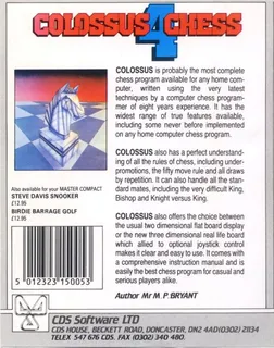 Colossus 4.0 - Chess - Dos