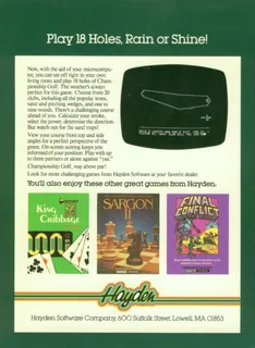 Championship Golf (Hayden Software) - Dos