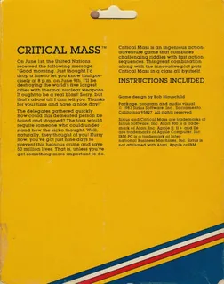 Critical Mass (Sirius Software) - Dos