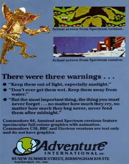 Gremlins - The Adventure - Dos