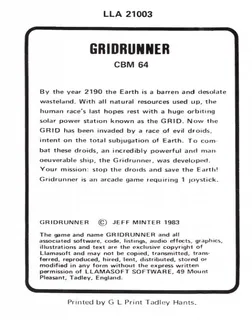 Gridrunner - Dos