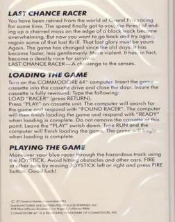 Last Chance Racer - Dos