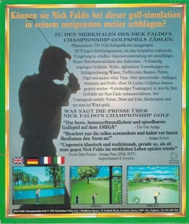Nick Faldo's Championship Golf - Dos