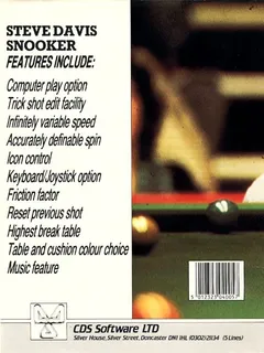 Steve Davis Snooker - Dos