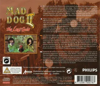 Mad Dog 2 : Le Trésor Perdu - Dos