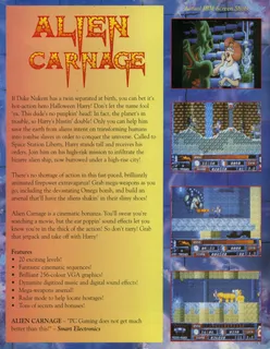 Alien Carnage - Dos