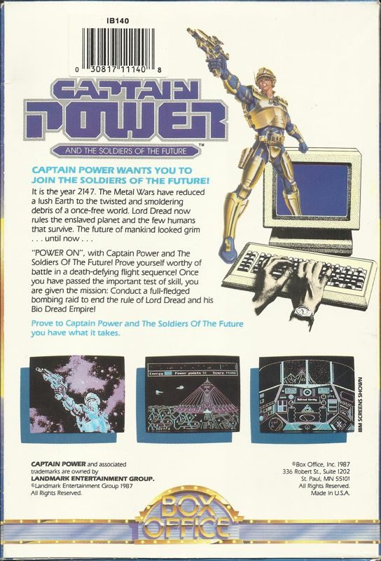 Captain Power and the Soldiers of the Future dos