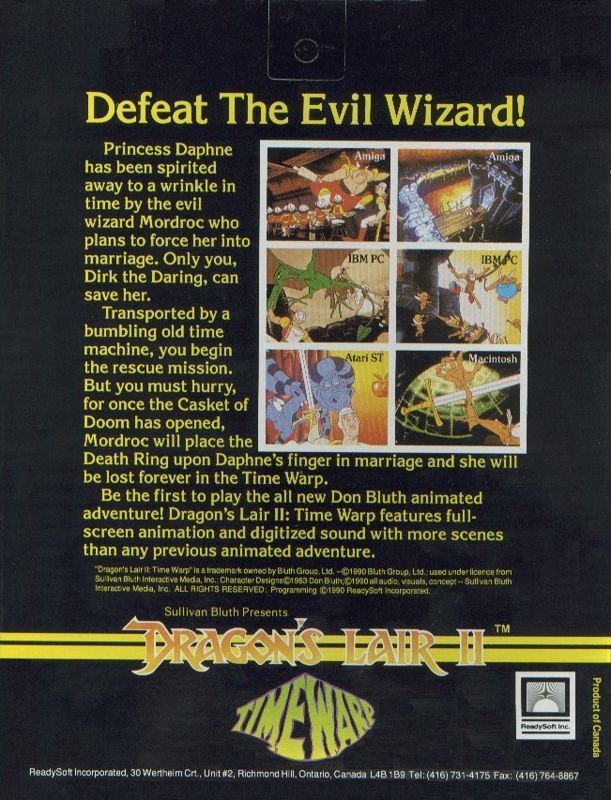 Dragon's Lair II : Time Warp dos