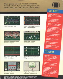 Front Page Sport Football Pro 94 Season - Dos