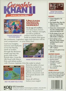 Genghis Khan II : Clan of the Gray Wolf - Dos