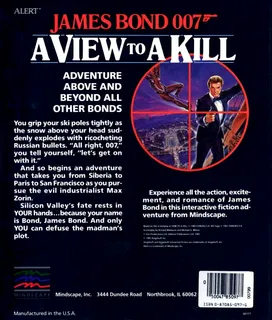James Bond 007 : A View to Kill - Dos