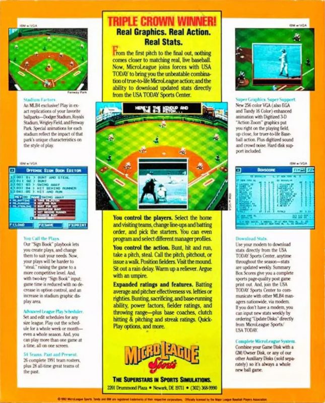MicroLeague Baseball IV dos
