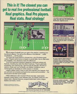 MicroLeague Football 2 - Dos