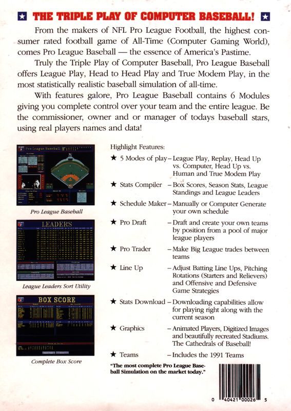 Pro League Baseball dos