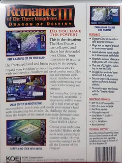 Romance of the Three Kingdoms III : Dragon of Destiny - Dos
