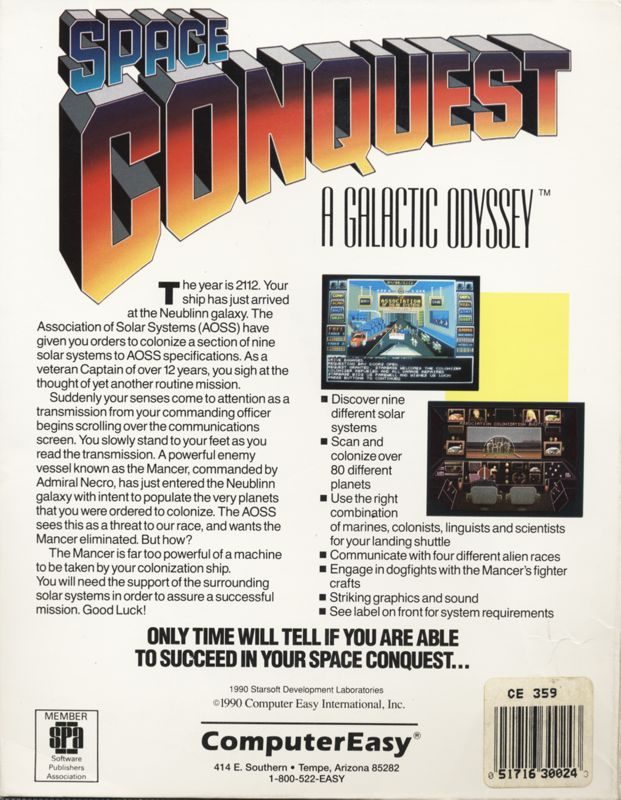 Space Conquest : A Galactic Odyssey dos