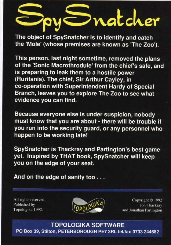 Spy Snatcher dos