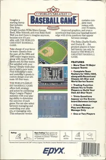 The World's Greatest Baseball Game - Dos