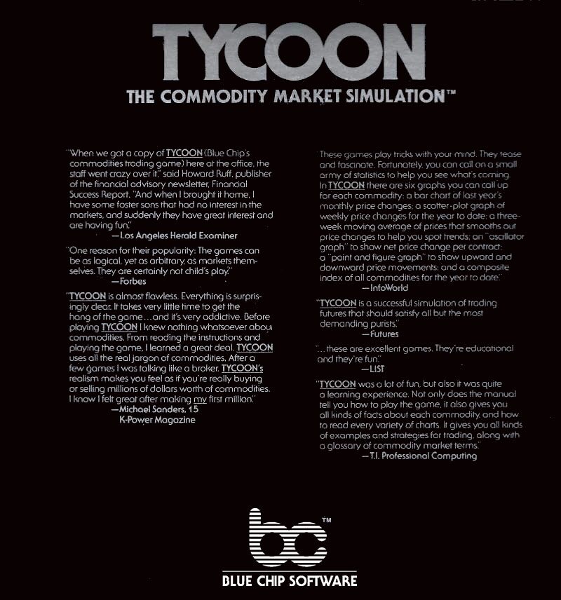 Tycoon- The Commodity Market Simulation dos