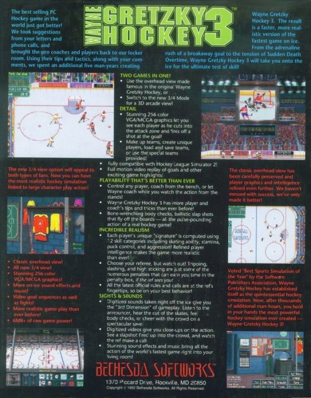 Wayne Gretzky Hockey 3 dos