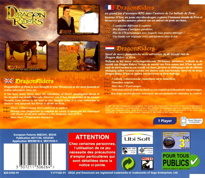 Jaquette arrière