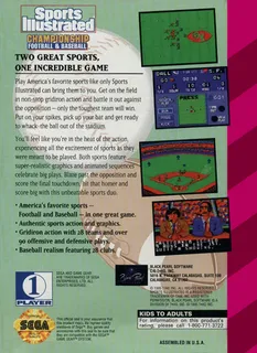 Sports Illustrated Championship Football & Baseball - Dos