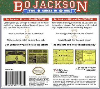 Bo Jackson : Two Games in One - Dos