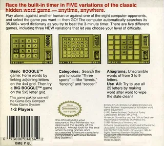 Boggle Plus - Dos