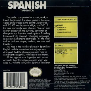 InfoGenius Productivity Pak - Berlitz Spanish Translator - Dos
