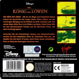 Lion King, The - Dos