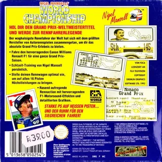 Nigel Mansell's World Championship Racing - Dos