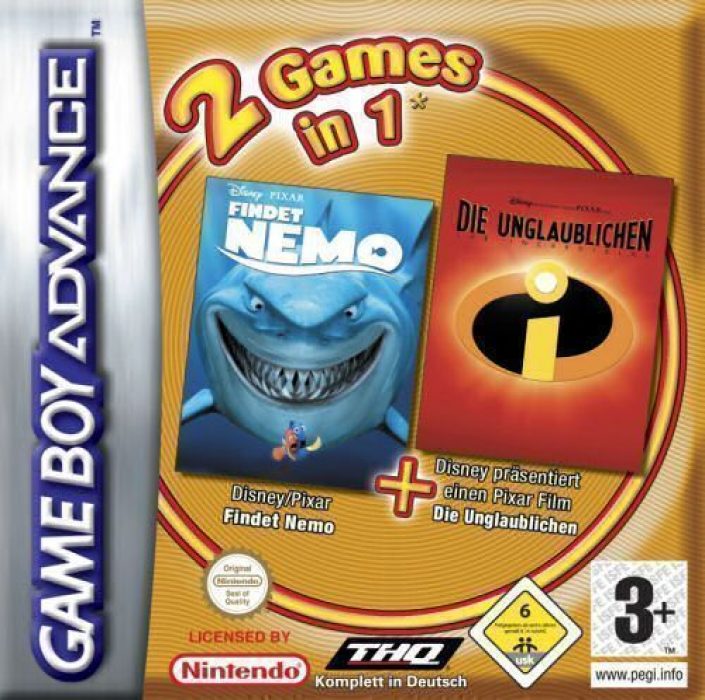 2 Games In 1 - Finding Nemo + The Incredibles