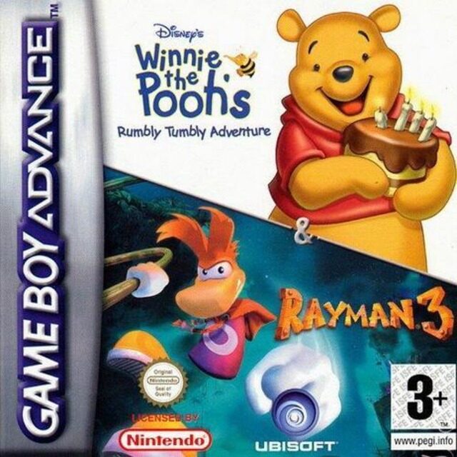 2 Games in 1 - Winnie the Pooh's Rumbly Tumbly Adventure & Rayman 3 - Hoodlum Havoc