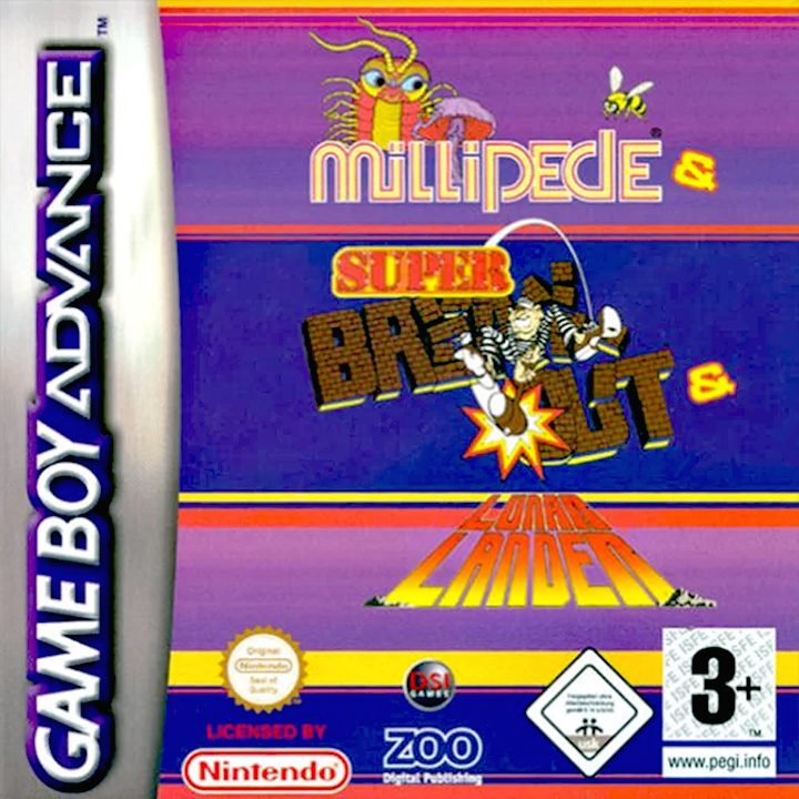3 Games in One! : Super Breakout + Millipede + Lunar Lander