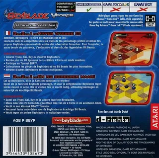 Beyblade V-Force : Ultimate Blader Jam - Dos