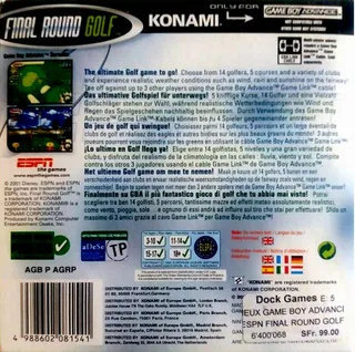ESPN Final Round Golf 2002 - Dos