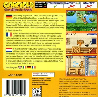 Garfield : A La Recherche De Pooky - Dos