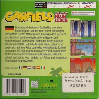 Garfield et ses Neuf Vies - Dos