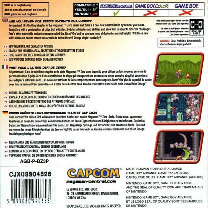 Mega Man Zero 3 dos