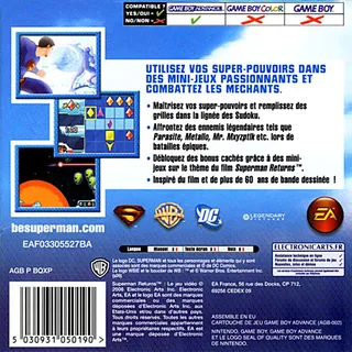Superman Returns : La Forteresse de Solitude - Dos