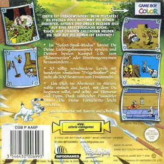 Astérix : Sur la Trace d'Idéfix - Dos