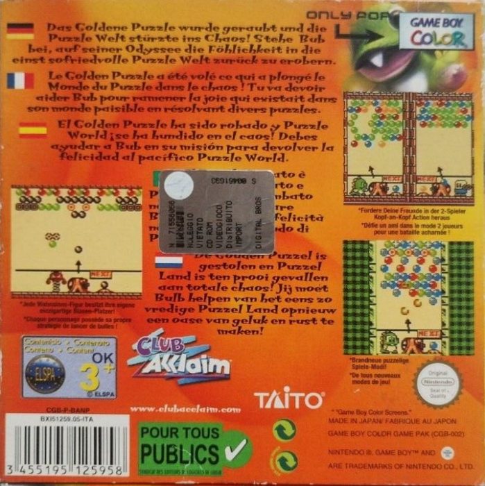 Jaquette arrière