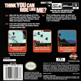 Shaun Palmer's Pro Snowboarder - Dos