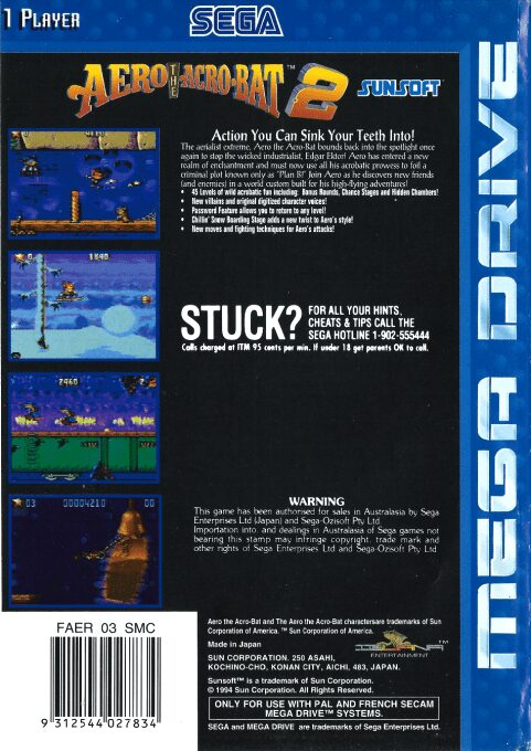 Aero The Acro-bat 2 - Dos