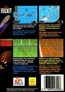 EA Sports Double Header - EA Hockey & John Madden Football - Dos