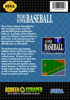 Tecmo Super Baseball - Dos