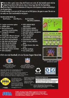 Tecmo Super Bowl III : Final Edition - Dos