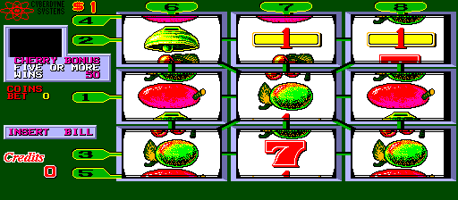 Flaming 7's (Cyberdyne Systems 7V5.00 (CYB1092), 50 bonus)