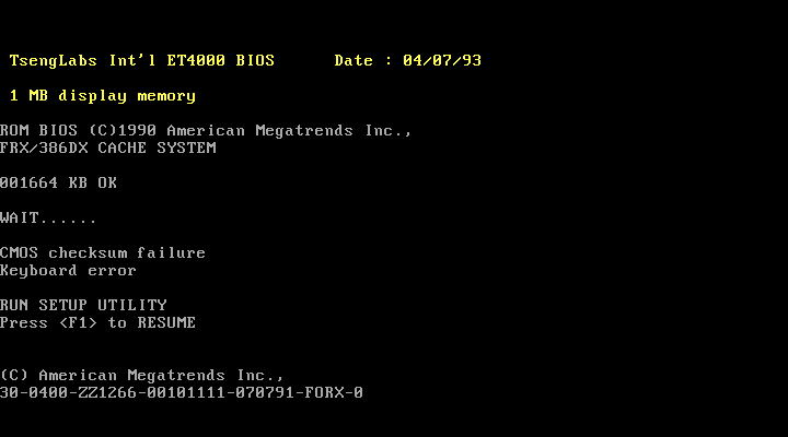 FRX/386DX Cache System